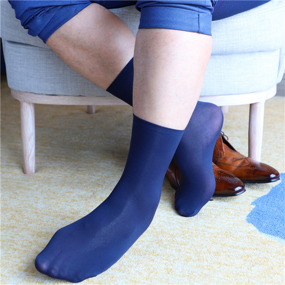 2022 New 1 Pairs Socks Male Wear Suit Tube Ultra-thin Dress Dresses Socks - Picture 14 of 15