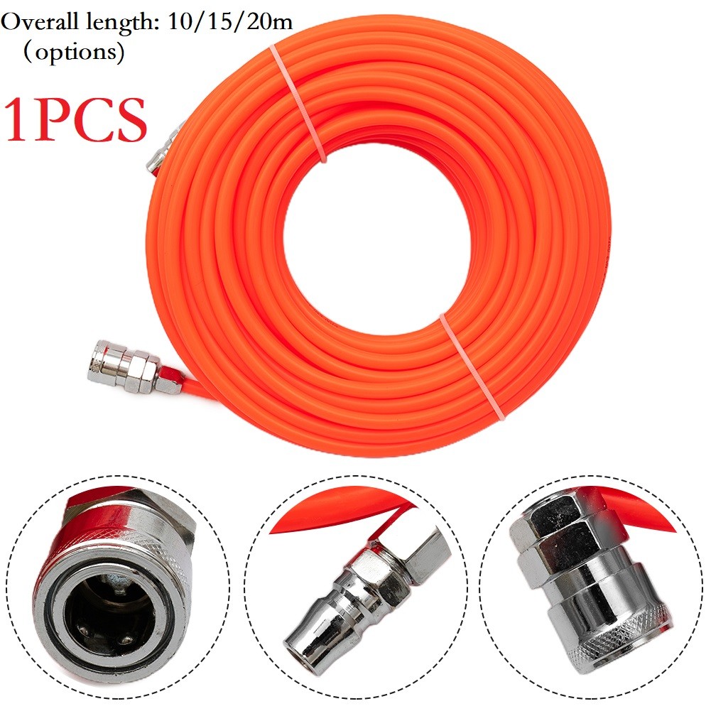 Tuyau Pneumatique 10mm X 5m - 12 Raccords 3/8PT Orange - Uxcell - Pour Circuit D'air