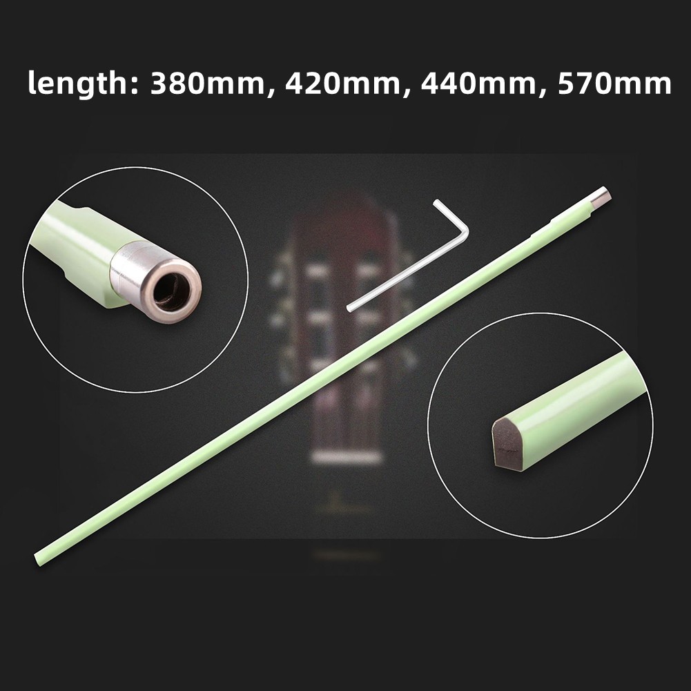 Green Color Guitar Truss Rod Two Way or Two Course Rod Type 420MM 570MM ...