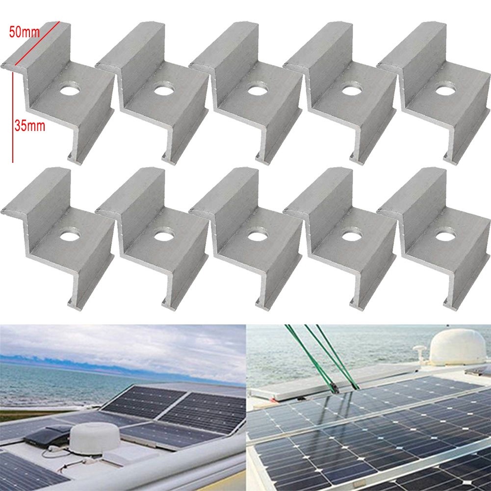 Aluminum End Clamp for Solar Panel Module Weather Resistant Easy Installation