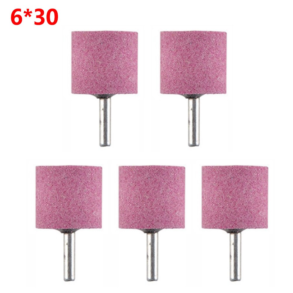 5 Stück 6 mm Schaft Schleifmittel montiert Steinschleifkopf Zylinder für Rotationswerkzeug - Bild 54 von 57