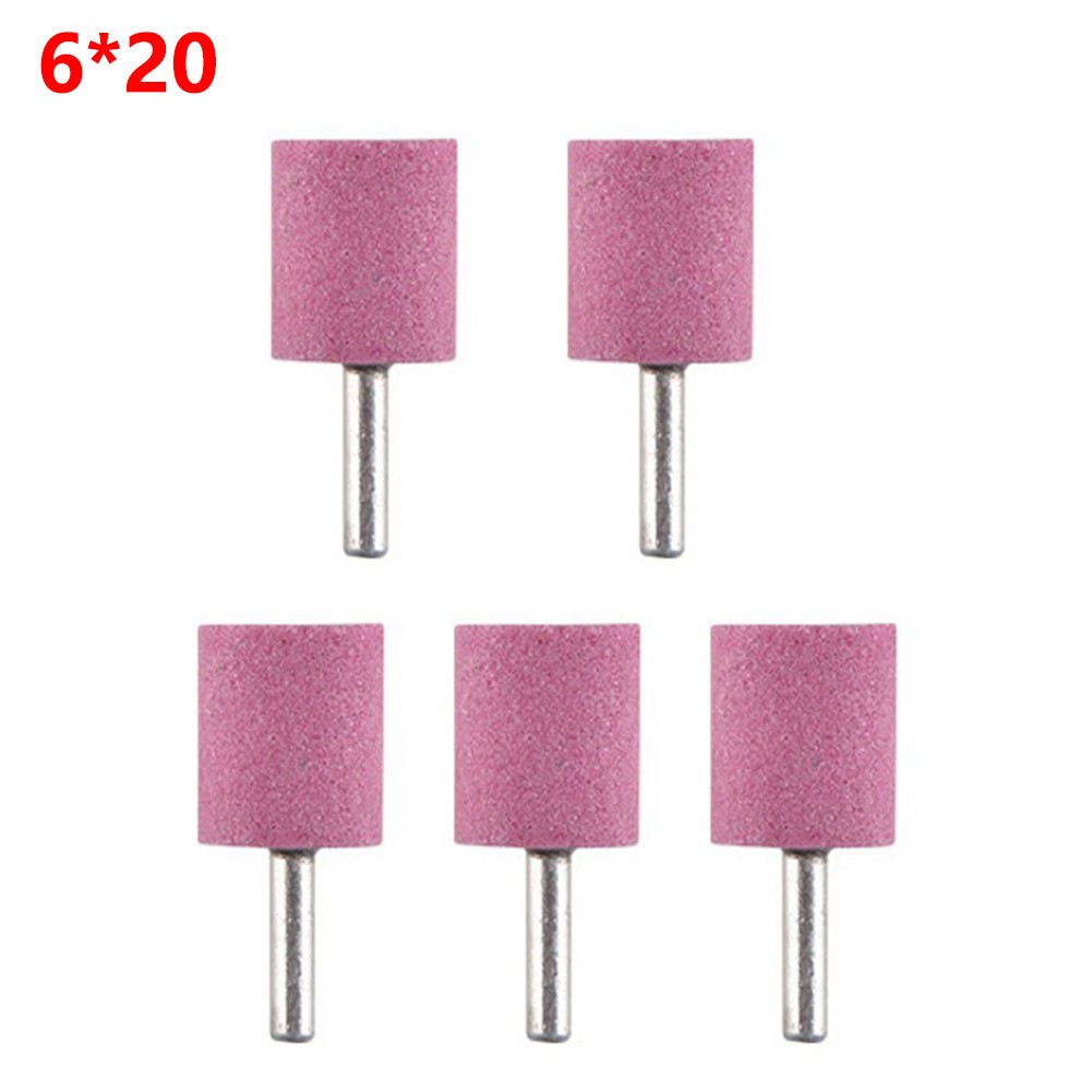 5 Stück 6 mm Schaft Schleifmittel montiert Steinschleifkopf Zylinder für Rotationswerkzeug - Bild 41 von 57