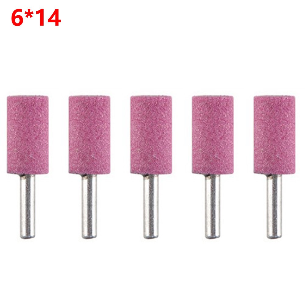 5 Stück 6 mm Schaft Schleifmittel montiert Steinschleifkopf Zylinder für Rotationswerkzeug - Bild 28 von 57