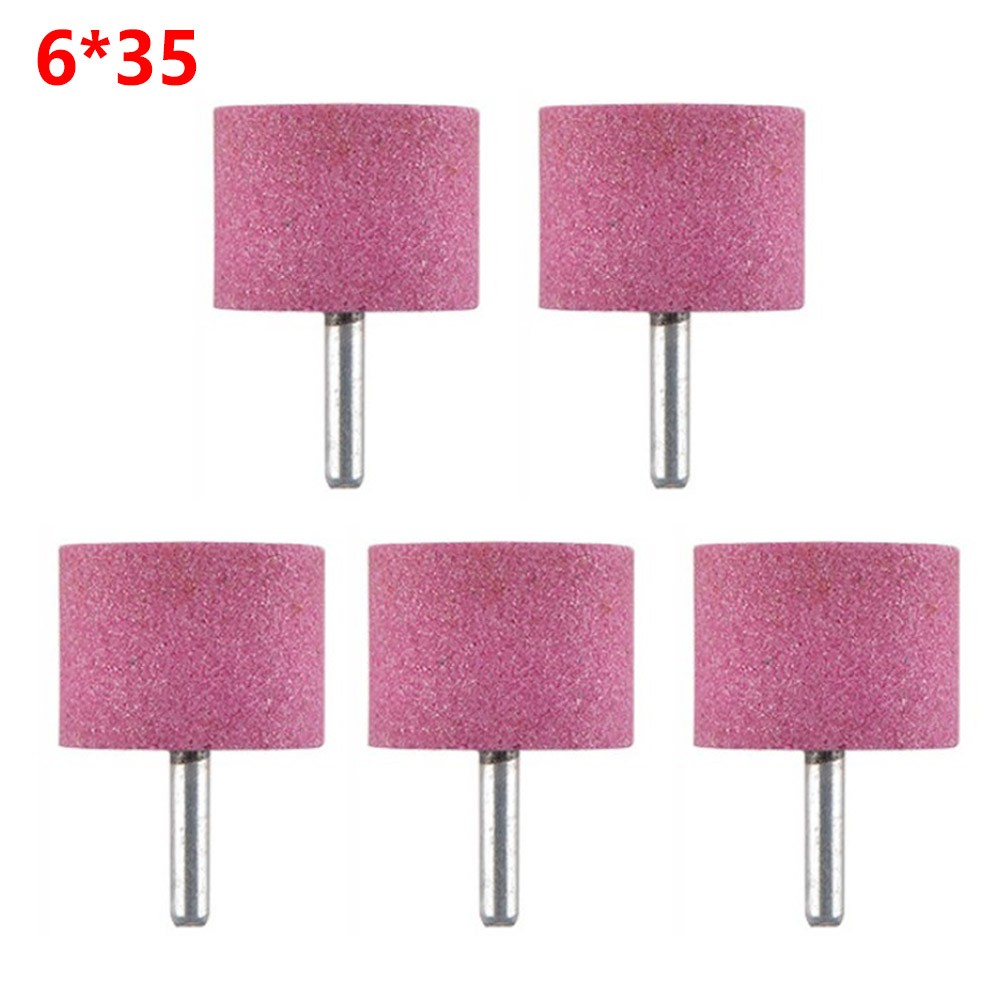 5 Stück 6 mm Schaft Schleifmittel montiert Steinschleifkopf Zylinder für Rotationswerkzeug - Bild 55 von 57