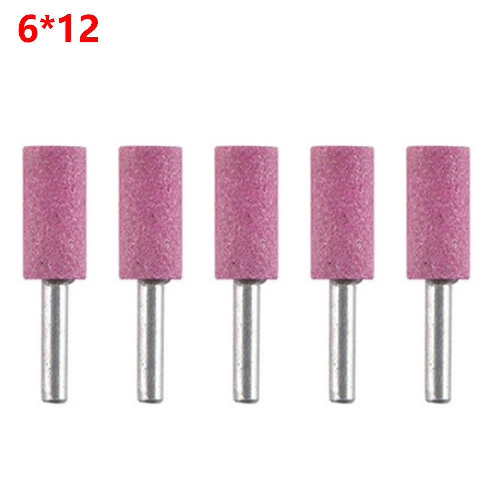5 Stück 6 mm Schaft Schleifmittel montiert Steinschleifkopf Zylinder für Rotationswerkzeug - Bild 26 von 57