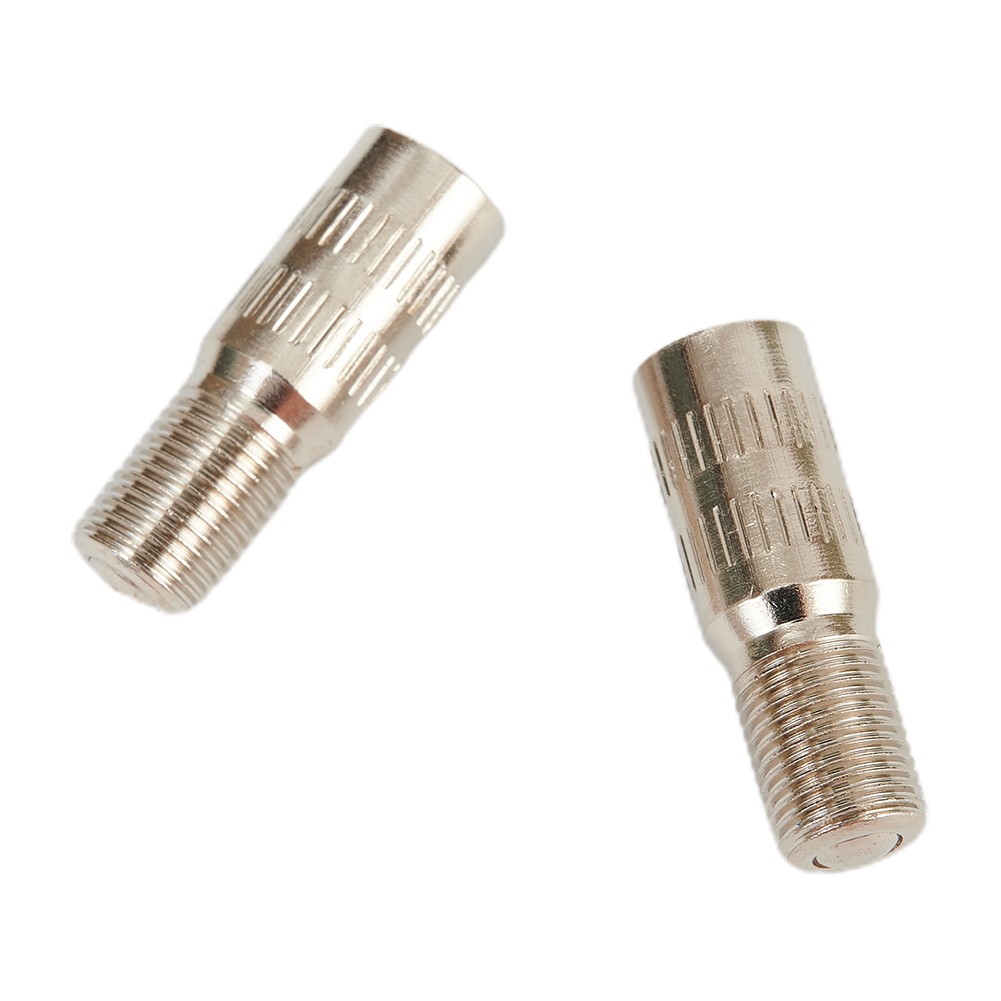 Valve Stem Extensions Extender Wheel 27mm 4pcs Brass Car Screw-On Silver Tone - Picture 10 of 12