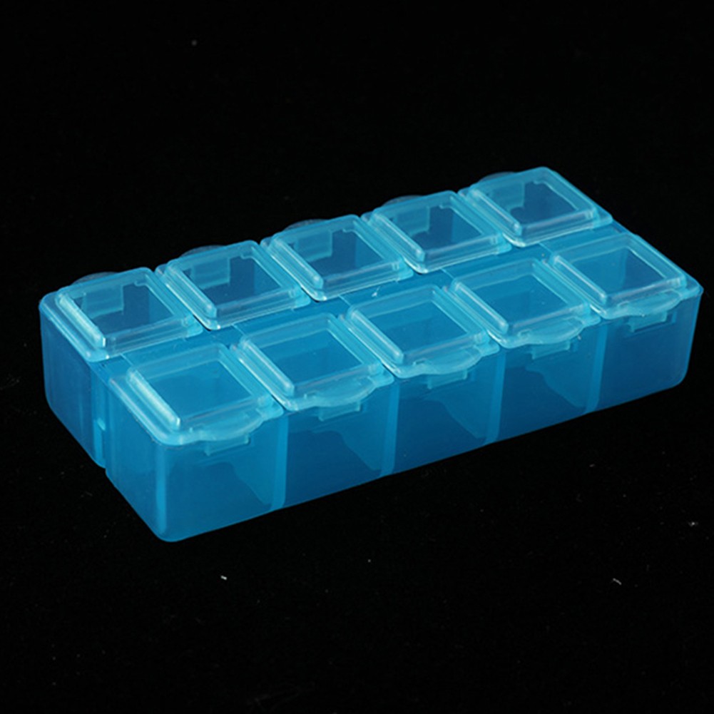 Kunststoff Aufbewahrungsbox 10 Gitter Schraubenhalter für Kleinteile und Zubehör - Bild 7 von 14