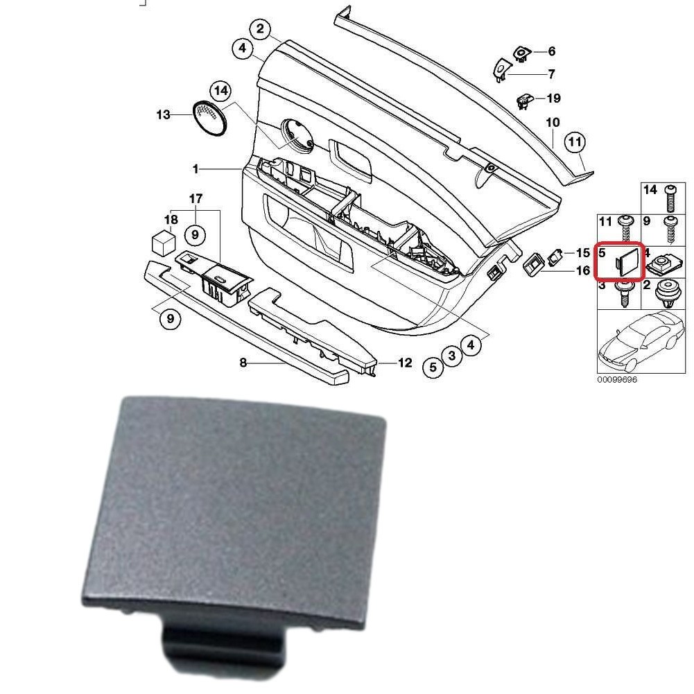 Tapacubos De Panel Trasero/delantero Para BMW Serie 7 E65 E66 (2002-2008) – 2 Piezas Gris IRONWALLS