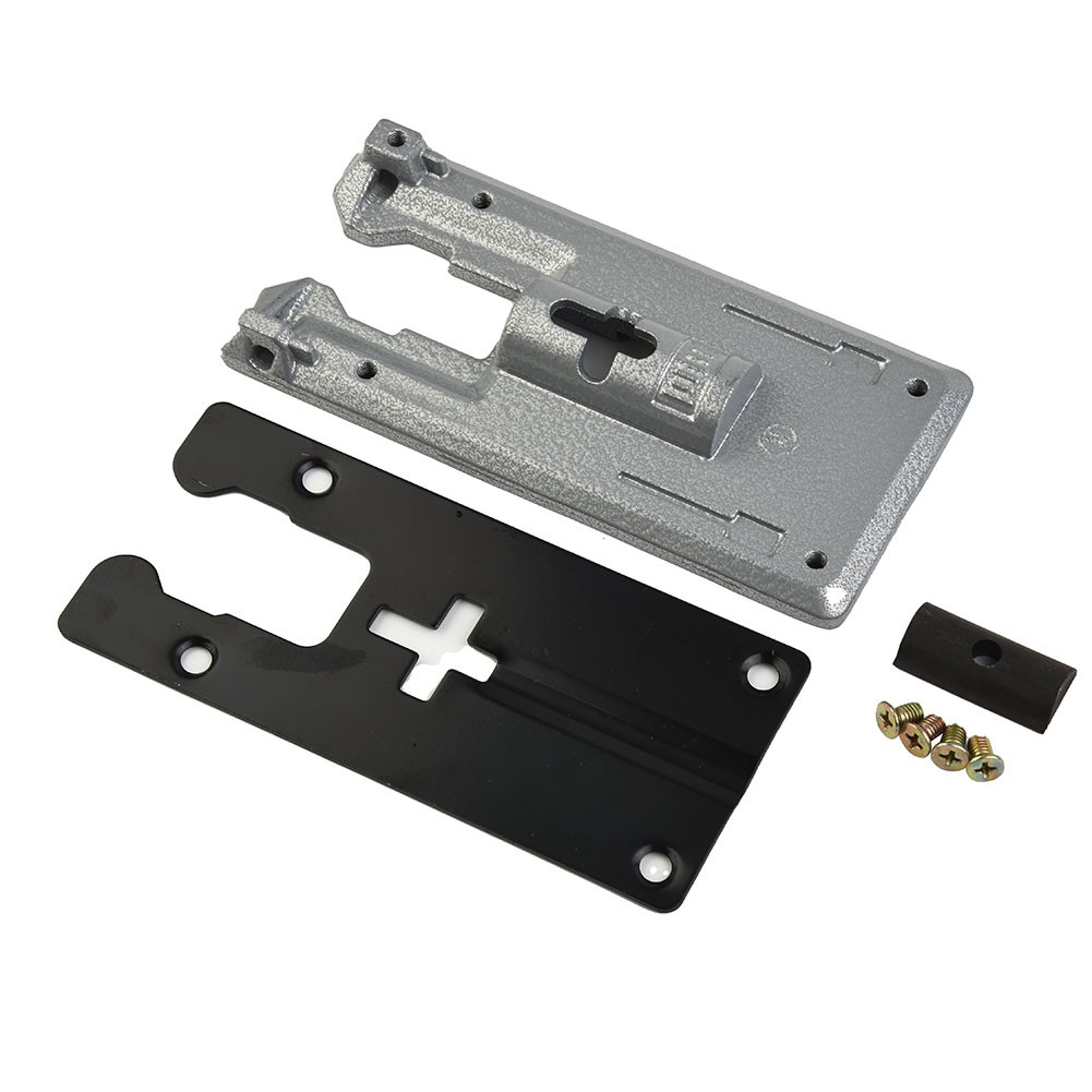 Schnellwechsel-Stichsägen-Grundplatte Für 4304 – Aluminium/Eisen, Schwarz/silber, Inkl. Montageset