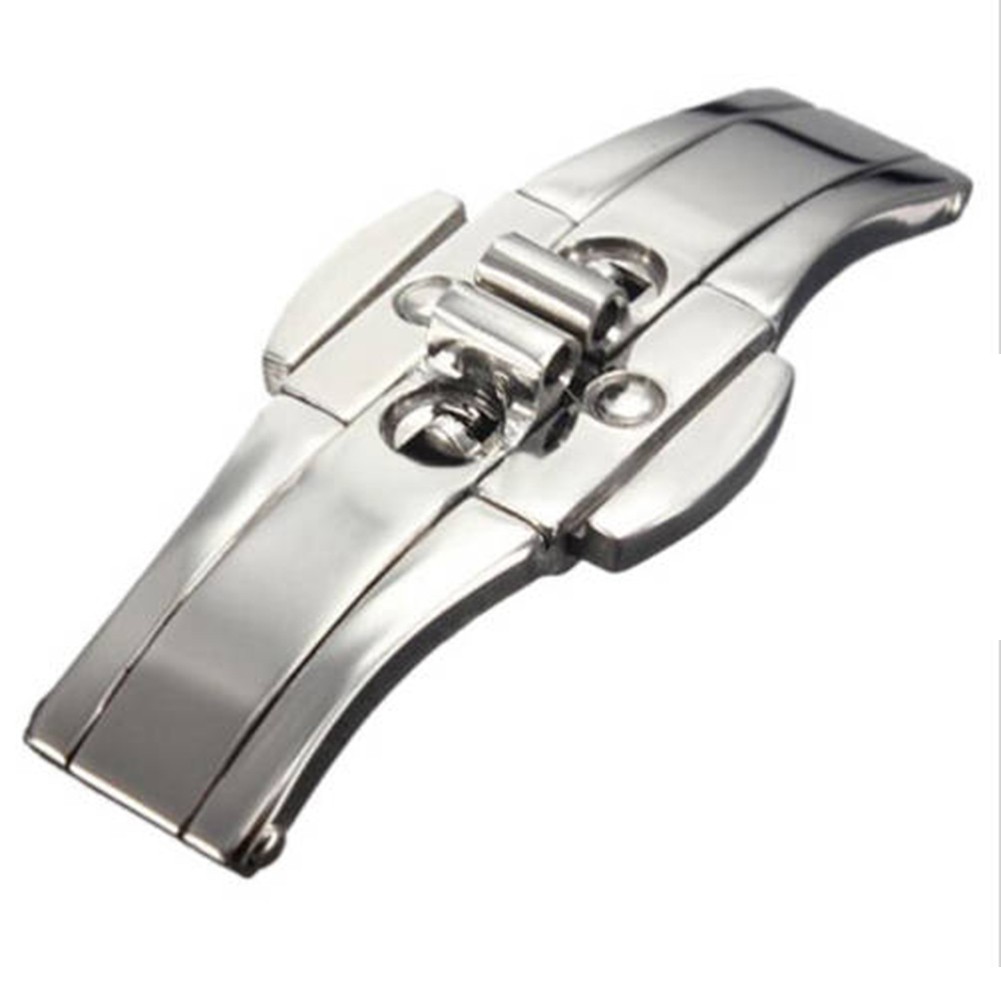 Metal Watch Band Stainless Steel Butterfly Clasp Strap Buckle for Chic Look - Picture 13 of 26