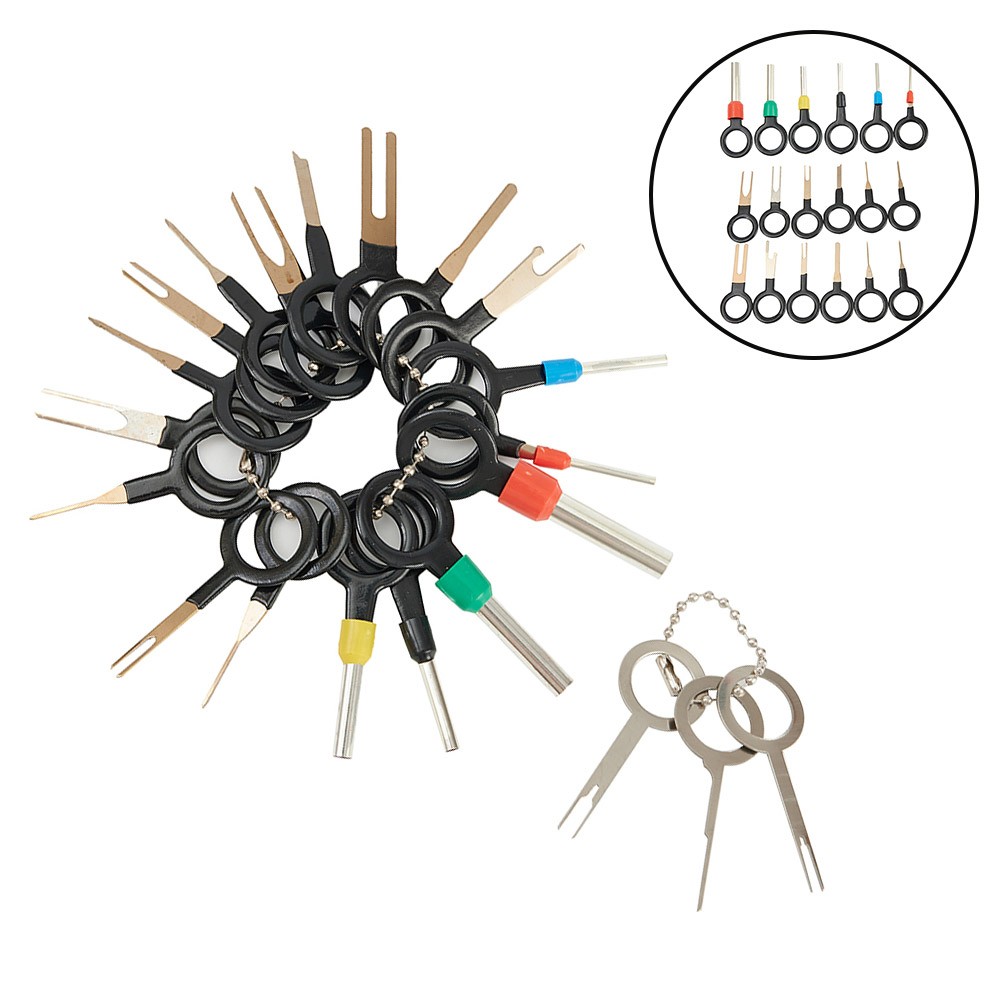 Strumento di Smontaggio del Cablaggio Lega di Titanio Acciaio Plastica 5 Pezzi (1 Set) Presa Terminale per Cablaggio Automobilistico Kit di Strumenti di Smontaggio per la Rimozione del Pin