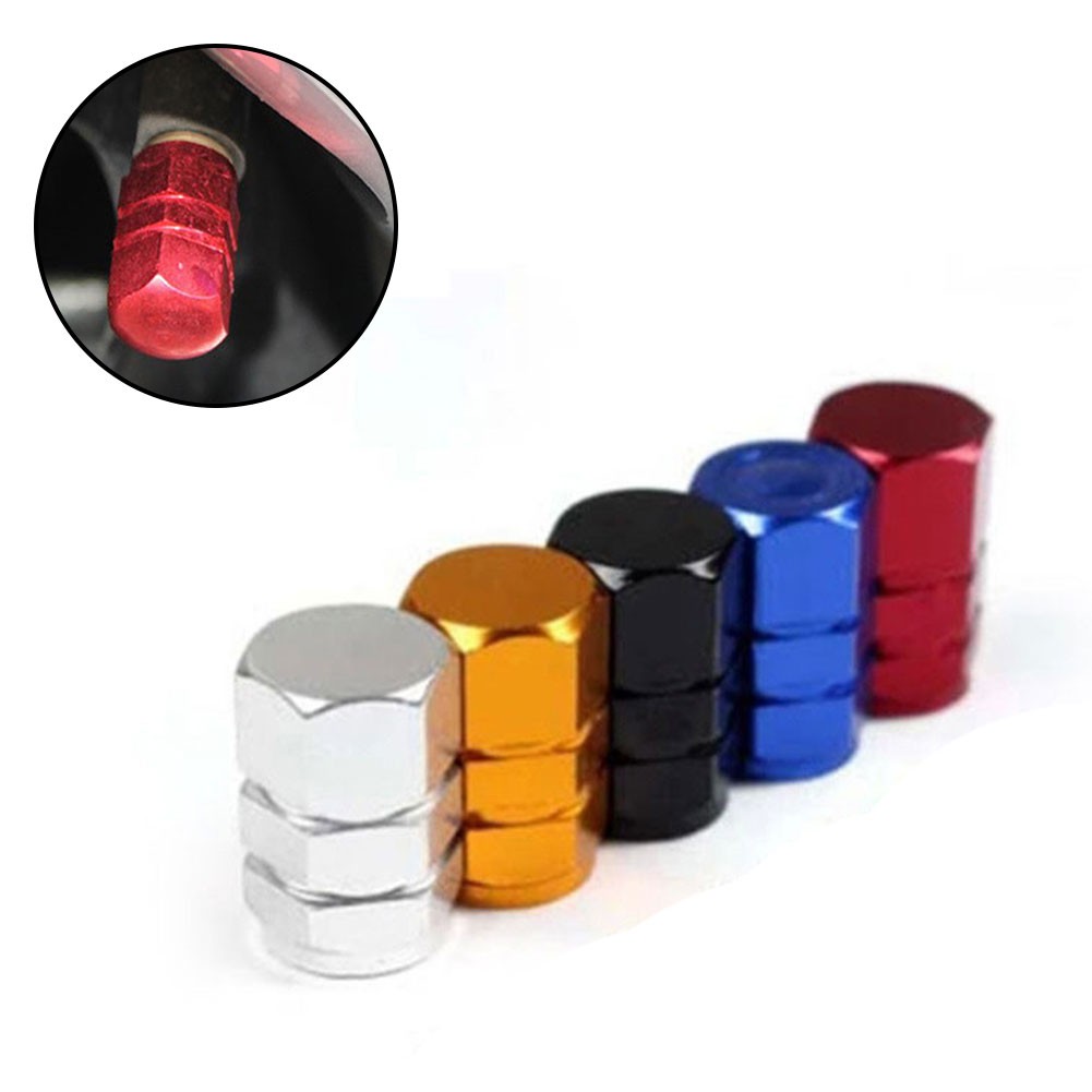 Tire Valve Stem Cap Tyre Cover Air Valve Cap Black Aluminum Tire Wheel