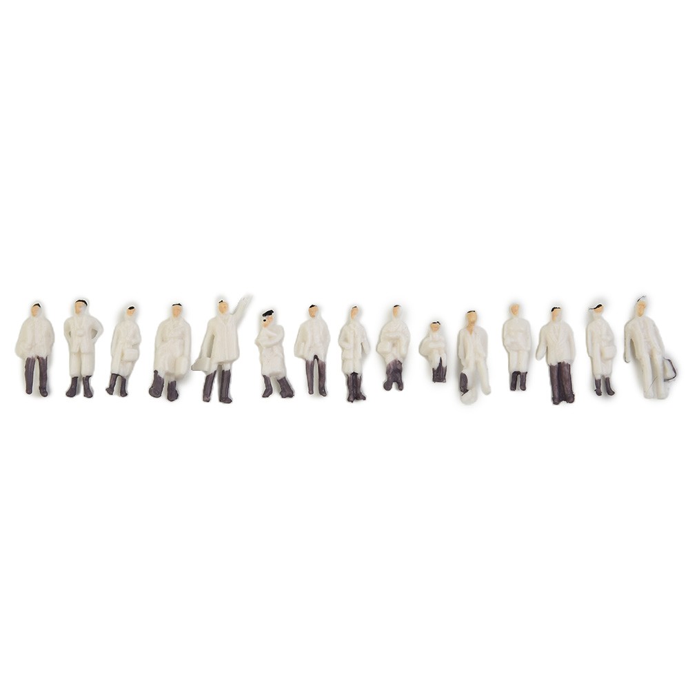 100/200 Pcs 1:87 Scale People Model-Trains Painted Figures Passengers / People