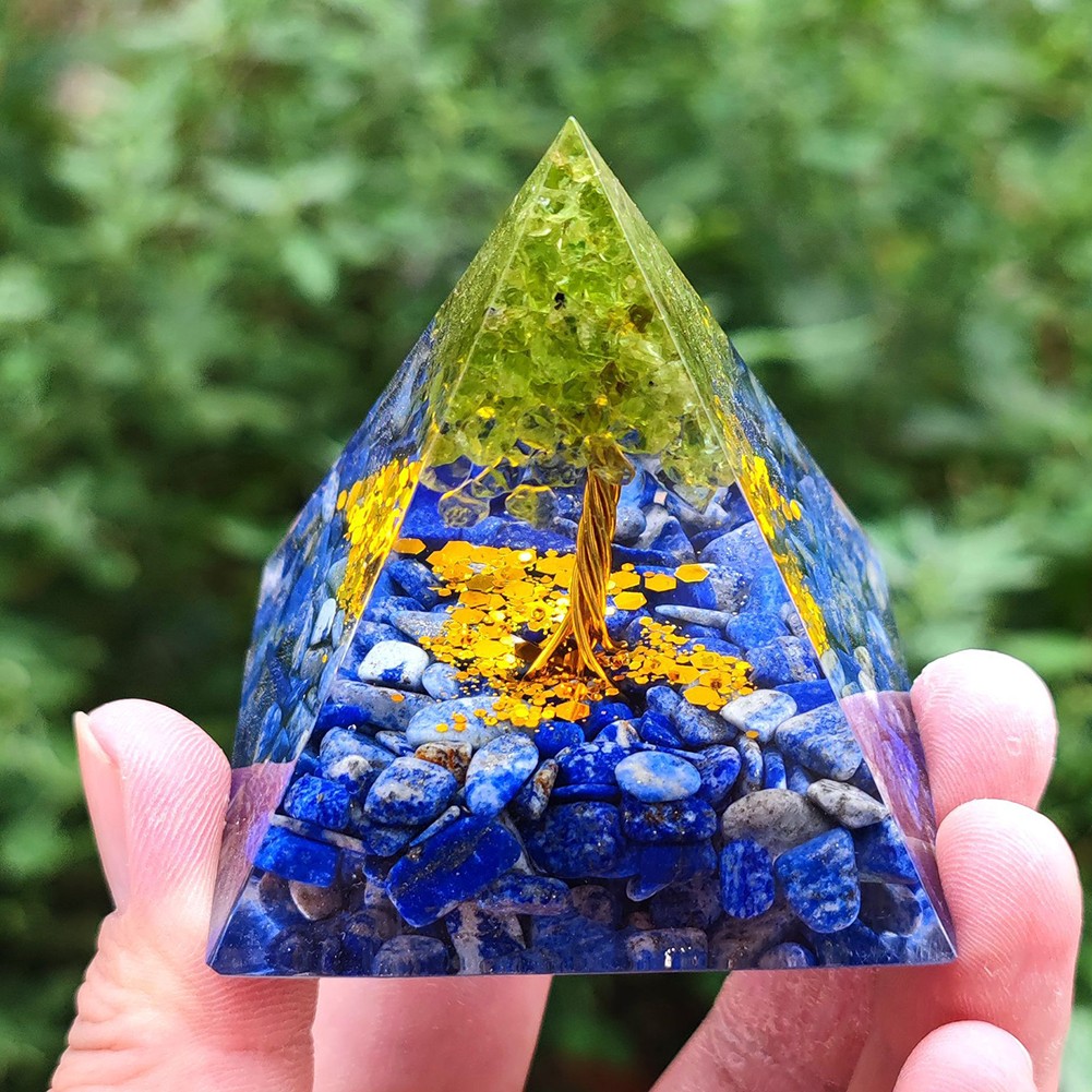 Piramide energetica cristallo di ametista orgonite fatta a mano per  vibrazioni p