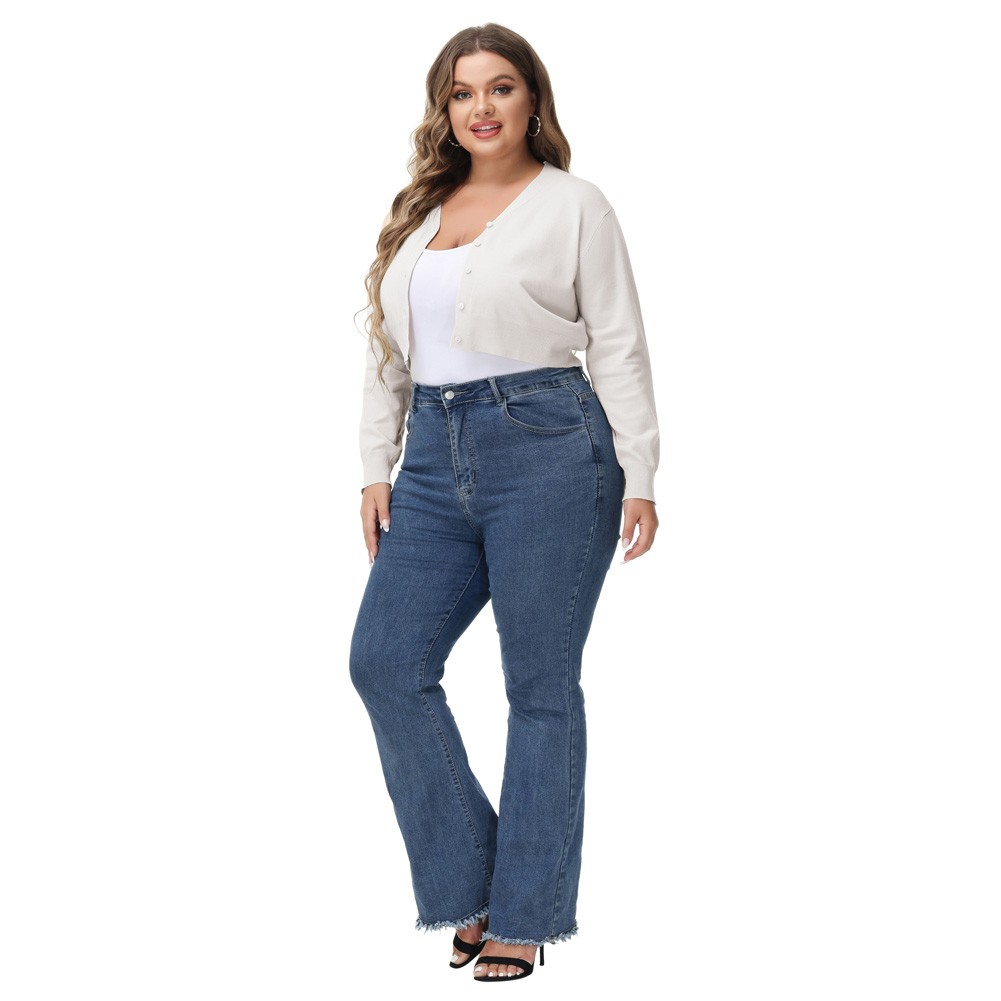 Fashion forward Knitting Coat Cardigan Women's VNeck Crop Cotton Knitwear - Picture 171 of 236