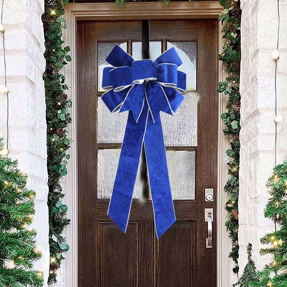 Hochwertige Weihnachtsschleifen Weihnachtsbaum Anhänger Band Schleife Flanell - Bild 24 von 46
