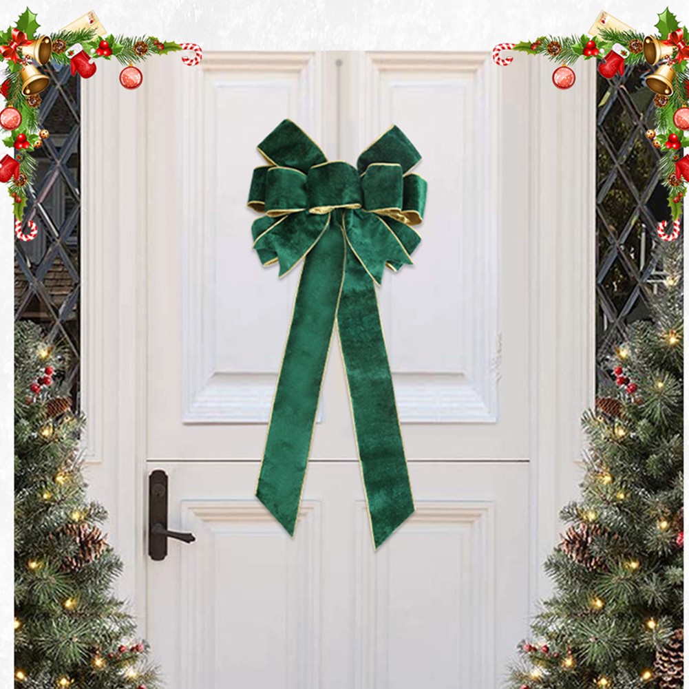 Hochwertige Weihnachtsschleifen Weihnachtsbaum Anhänger Band Schleife Flanell - Bild 27 von 46