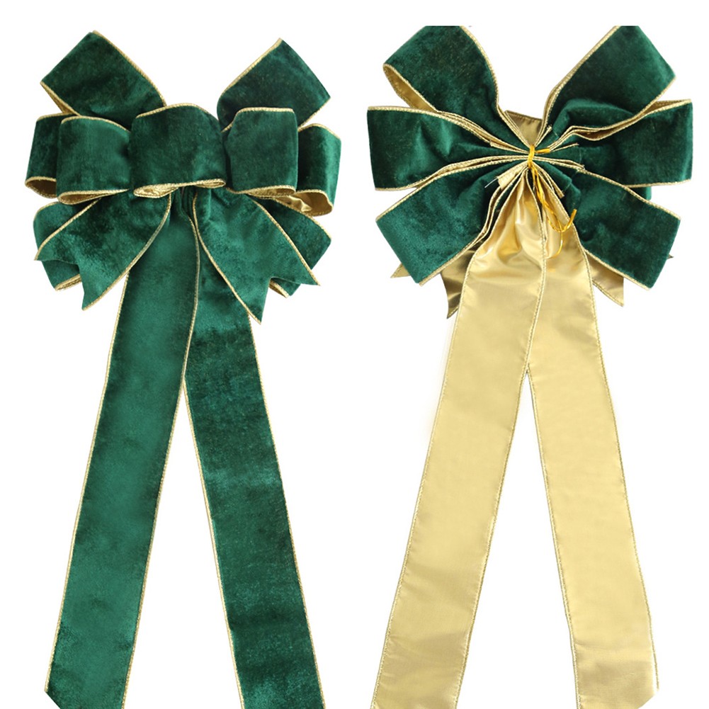 Hochwertige Weihnachtsschleifen Weihnachtsbaum Anhänger Band Schleife Flanell - Bild 30 von 46
