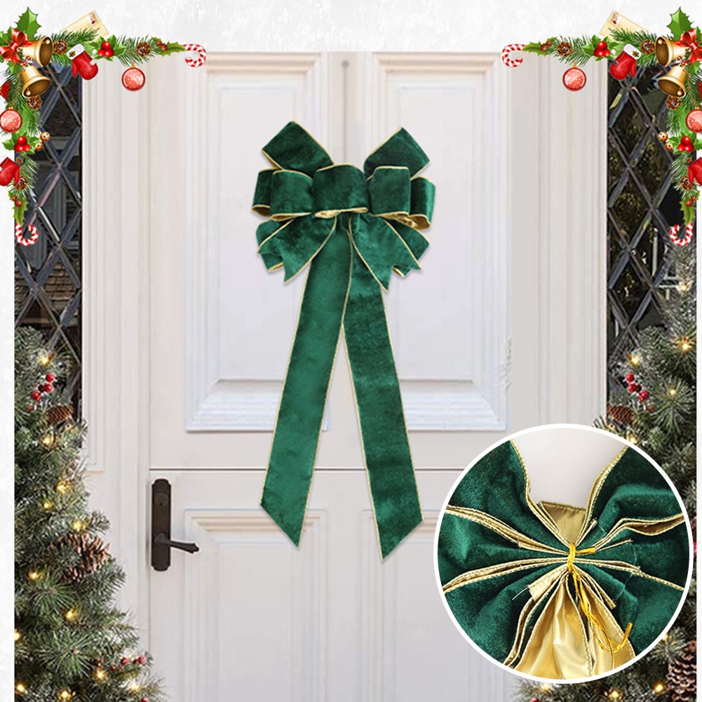 Hochwertige Weihnachtsschleifen Weihnachtsbaum Anhänger Band Schleife Flanell - Bild 26 von 46