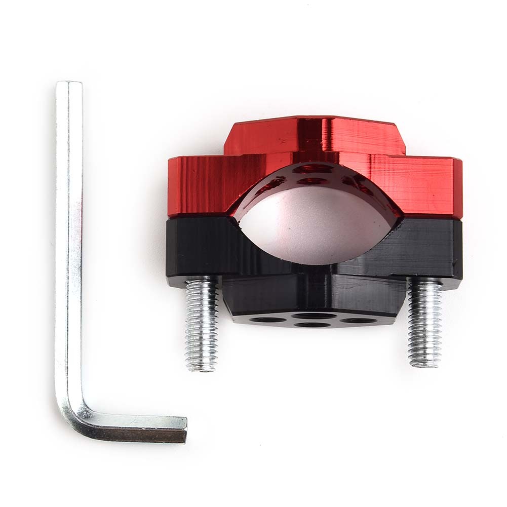 Motorcycle Headlight Spot Light Turn Signal Mount Bracket - Adjustable Fork Clamp, 17-54mm, Black