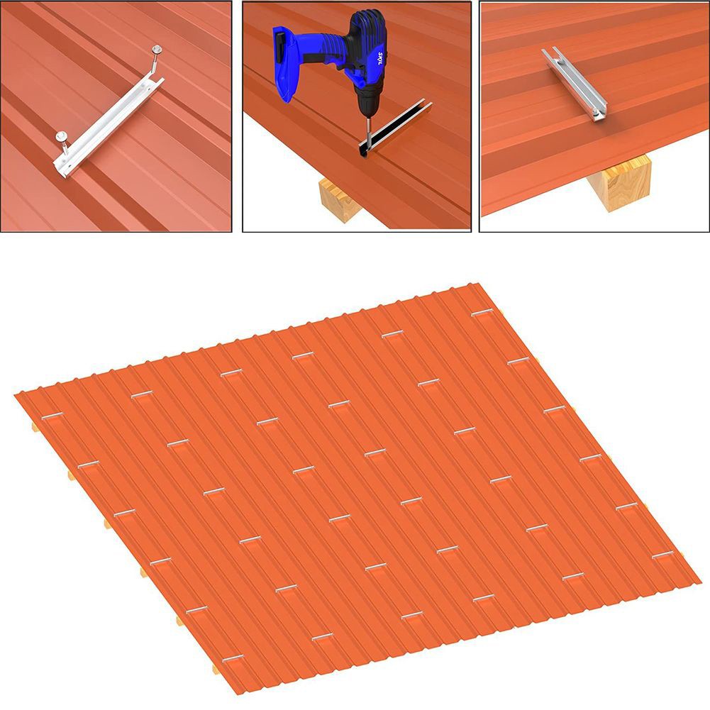 Solar Panel Module Aluminum Bracket Rail Fastening rail Trapezoidal Roof Mount