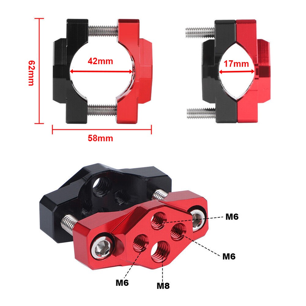 Stoßdämpfer Einbau vorne Motorrad Gabel Befestigung Halter 1742 mm - Bild 5 von 12