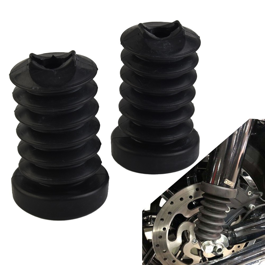 Rear Shock Boot Gaiter Set For Honda Goldwing GL1200 1984-1987 - 2-Piece Black Rubber Replacement