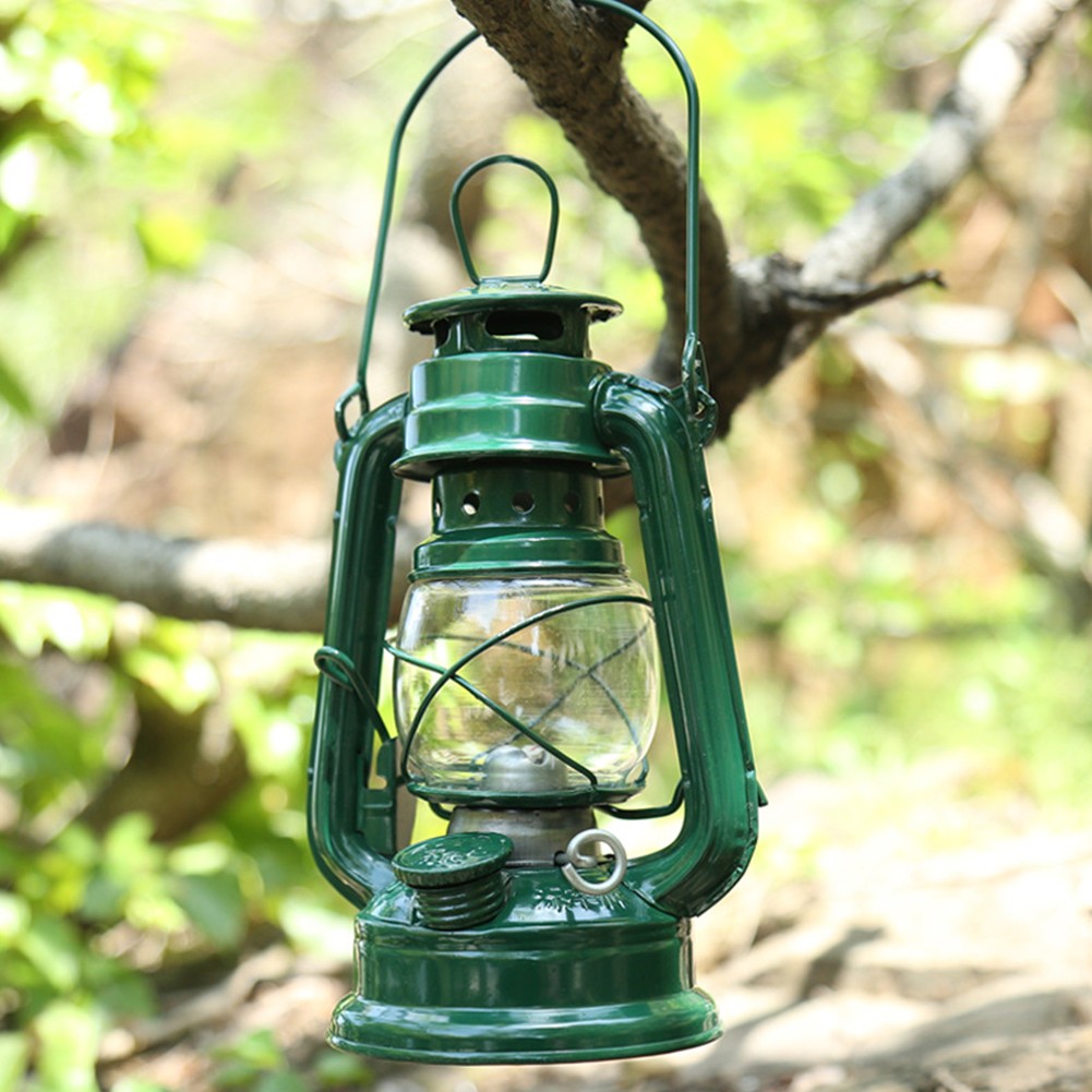 Kerosene Lamp Outdoor Camping Retro Decorations Tinplate Painting About 90ml - Picture 47 of 59