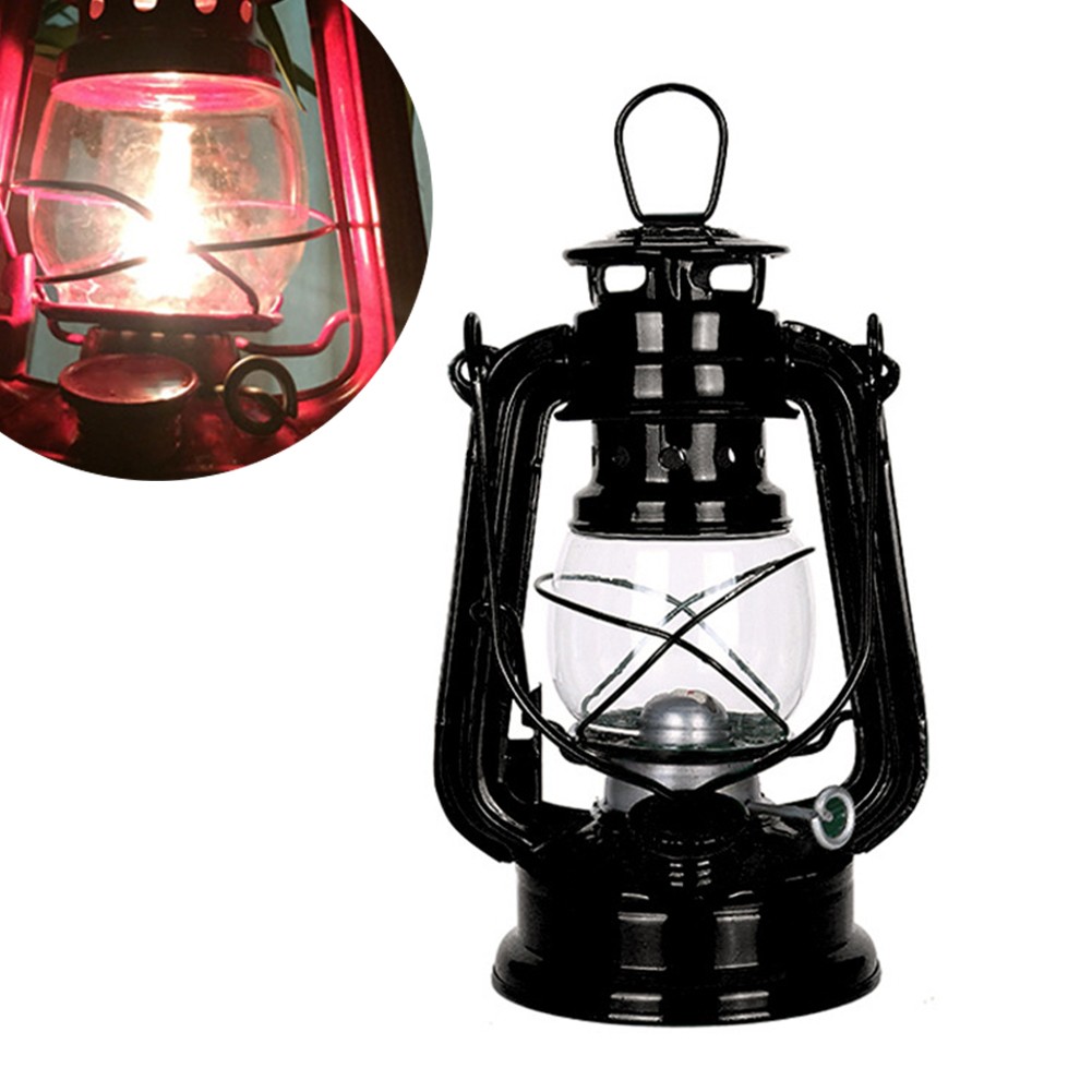Kerosene Lamp Outdoor Camping Retro Decorations Tinplate Painting About 90ml - Picture 32 of 59