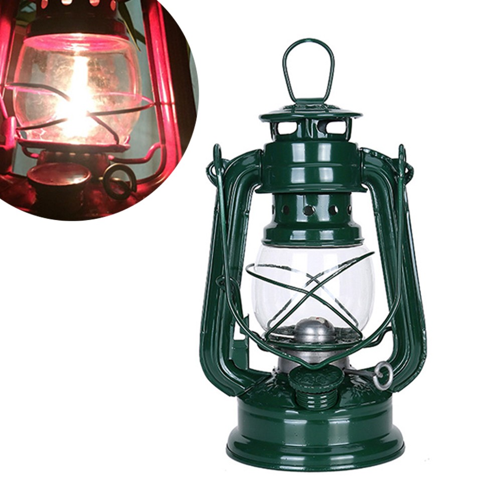 Kerosene Lamp Outdoor Camping Retro Decorations Tinplate Painting About 90ml - Picture 45 of 59