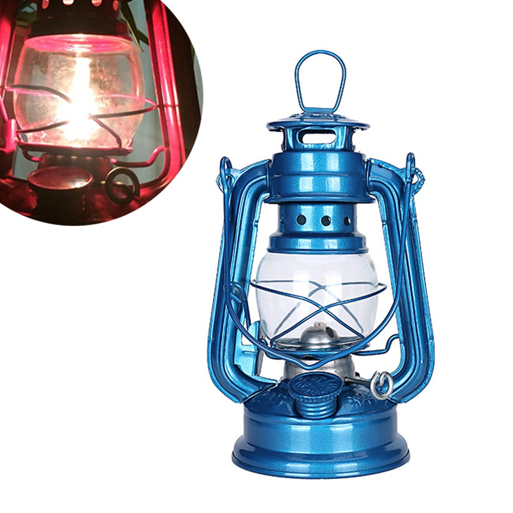 Kerosene Lamp Outdoor Camping Retro Decorations Tinplate Painting About 90ml - Picture 41 of 59