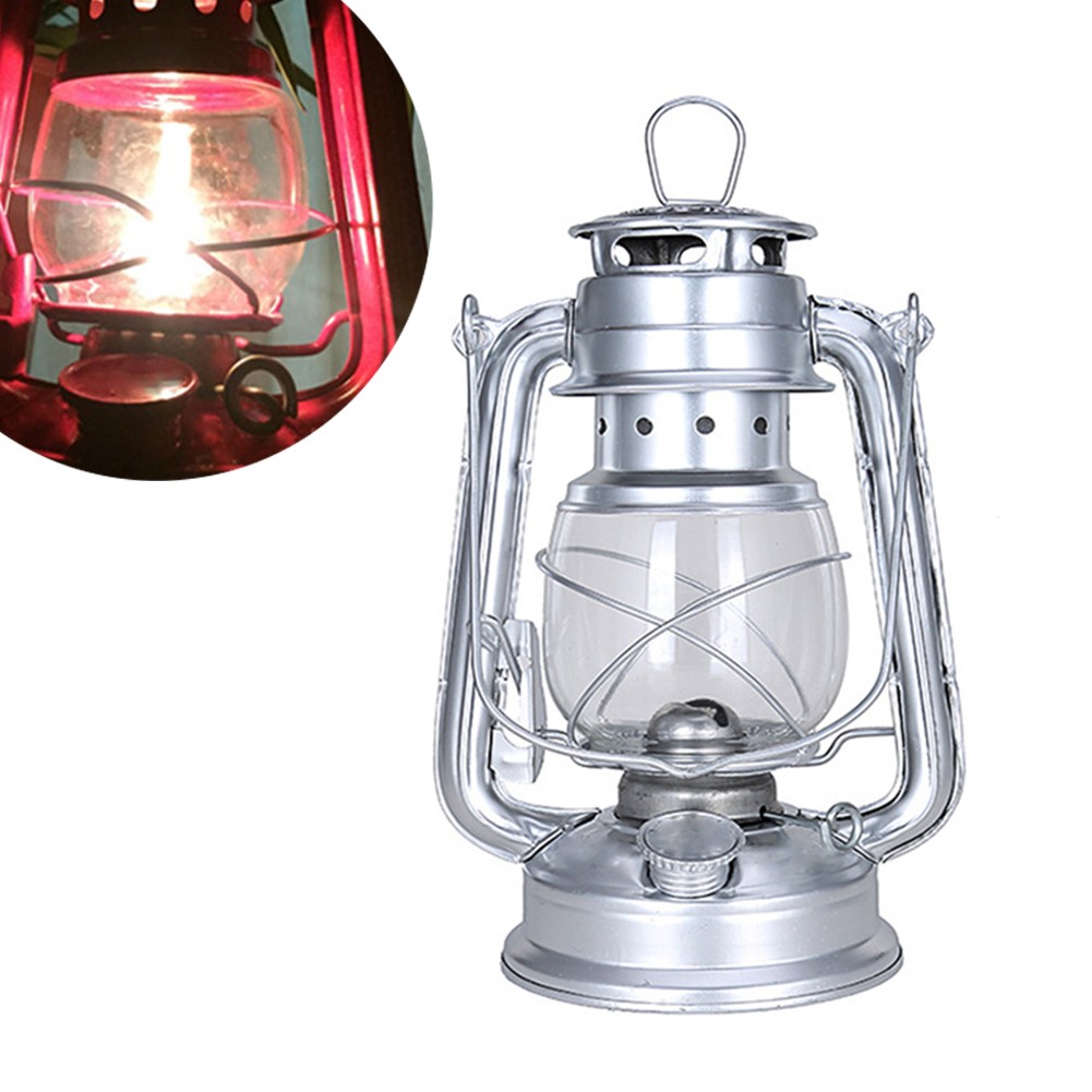 Kerosene Lamp Outdoor Camping Retro Decorations Tinplate Painting About 90ml - Picture 57 of 59