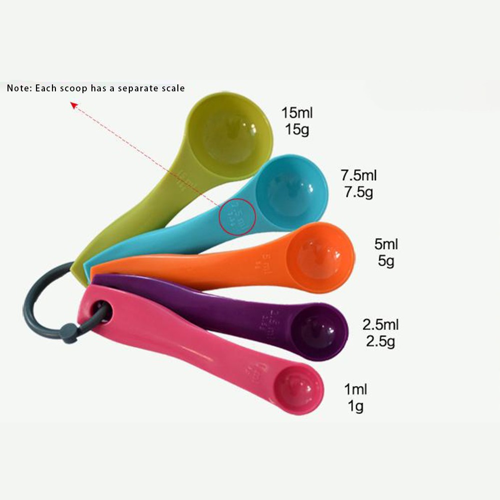 Praktischer Messl?ffel Teel?ffel Zucker Essl?ffel 1/2,5/5/7,5/15ML bunt