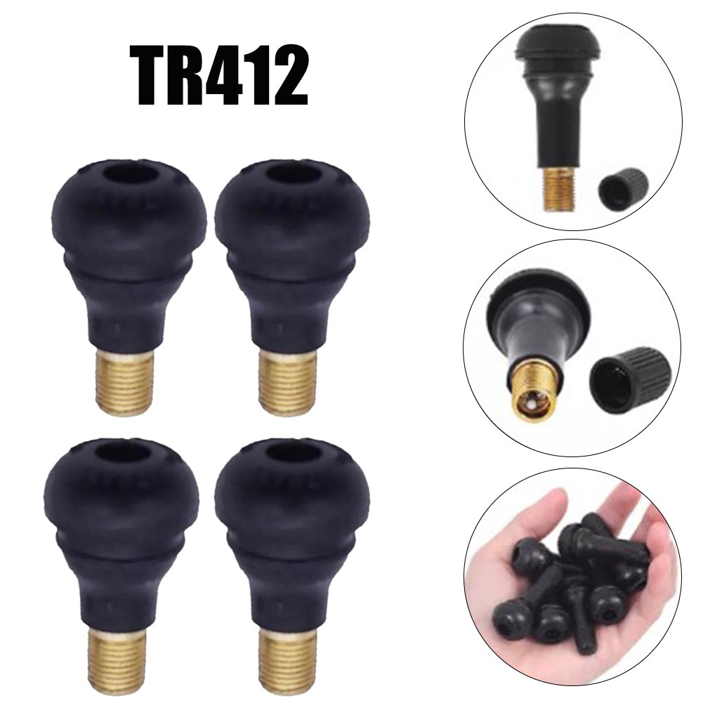 TR412 Tubeless Tire Valve Nozzle EPDM Rubber and Aluminum Alloy Construction - Picture 8 of 12