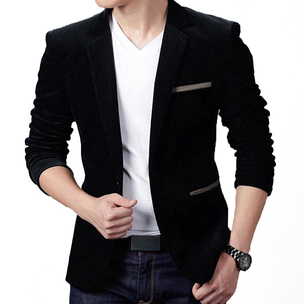 Sophisticated Men's Wedding Business Formal Blazer Slim Fit Suit Tuxedo - Bild 13 von 14