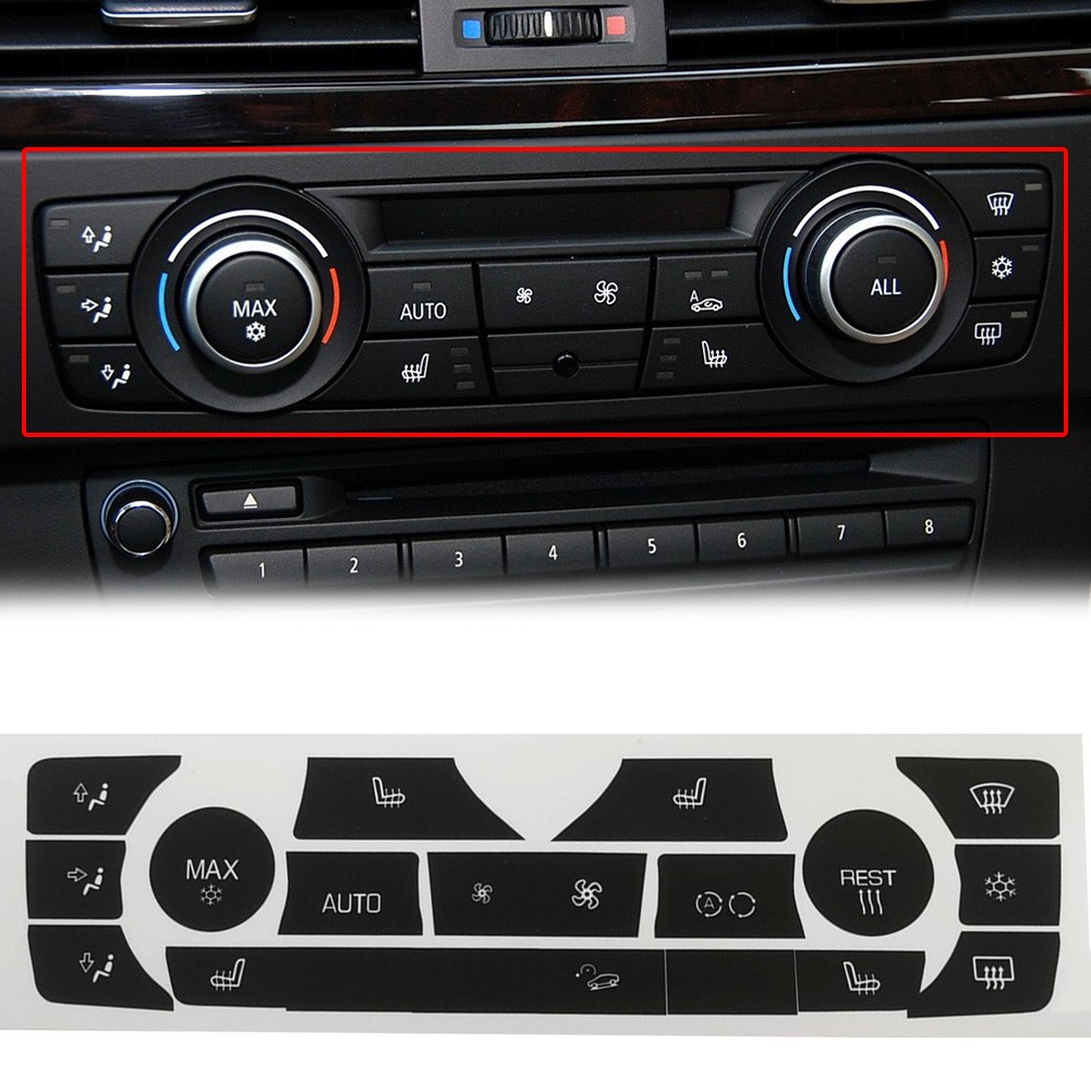 AC Climate Control Button Knob Sticker Repair Kit Fit For E90 E91 E92 06-11 - Picture 16 of 19