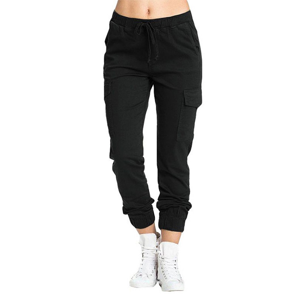 Trendy Jogger Style Sweatpants for Women with Cargo Pockets and Loose Fit - Picture 13 of 15