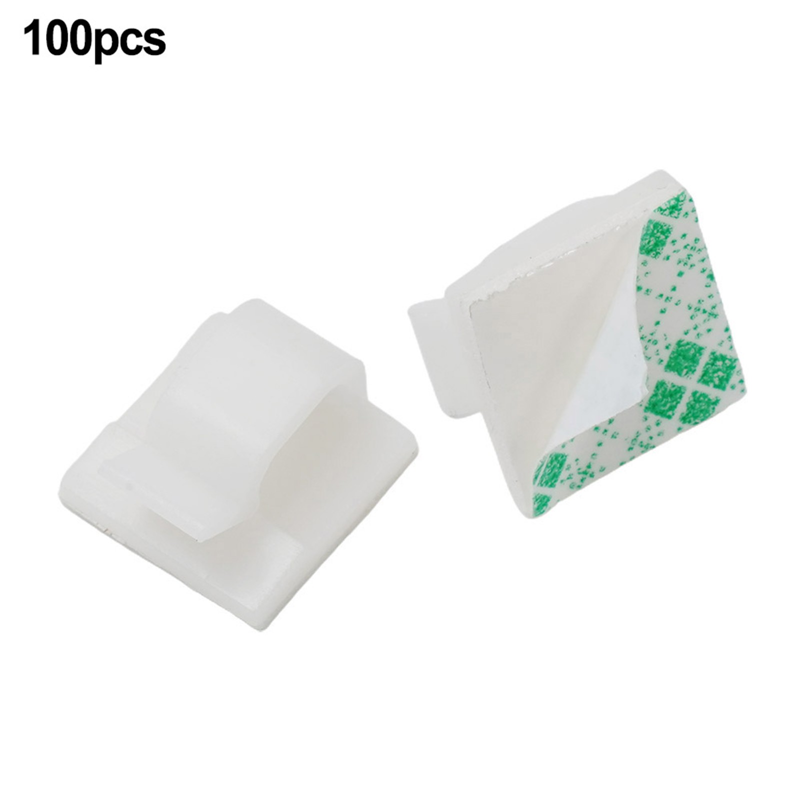 Traceless Cable Clip Mount Sticky Wire Holder for Seamless Removal (100 Pack)