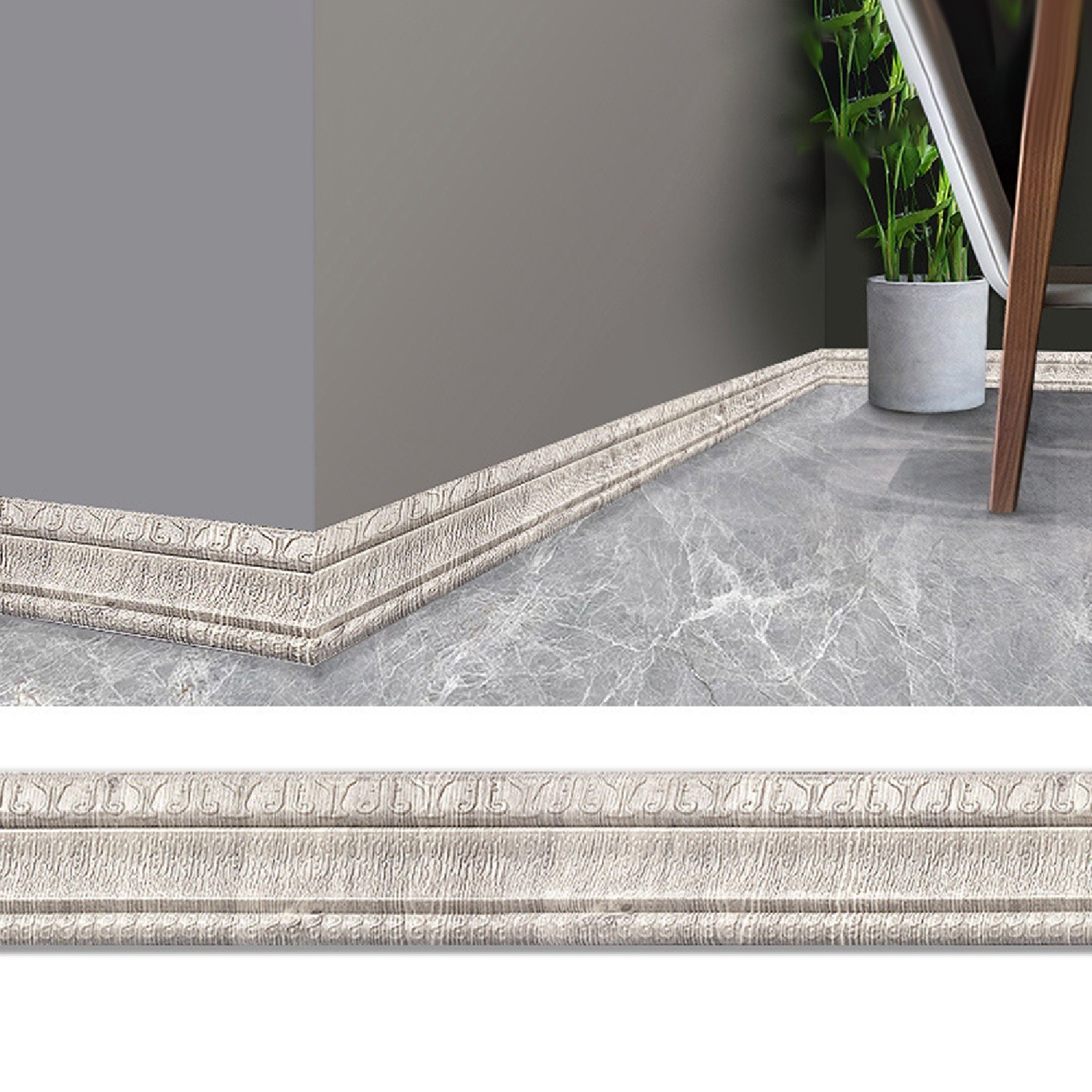 Anti Compression Wall Molding Trim Skirting Border Mosaic Tiles Sticker - Picture 35 of 149