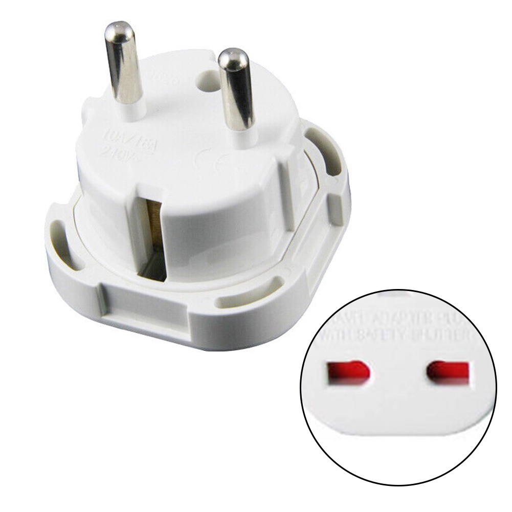 Adattatore Da Spina Europea A UK (2 Pin A 3 Pin) - Con Fusibile 13A, Certificato CE - Confezione 1 Pezzo - 4