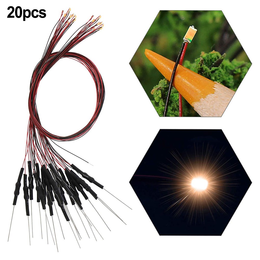 thumbnail image 2 of 20pc Warm White Pre-Wired LED Lights For Model Buildings & Railroad Layouts 2 of 6