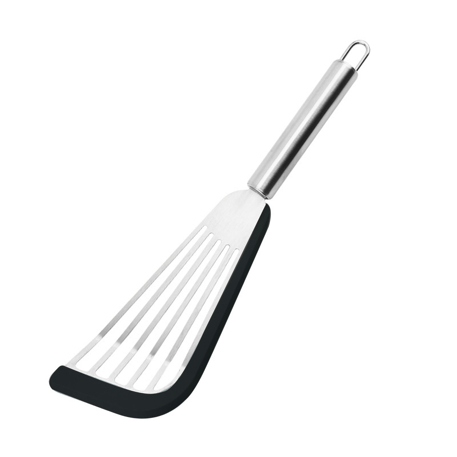 Lightweight Stainless Steel Fish Spatula with Silicone Tip Scratch