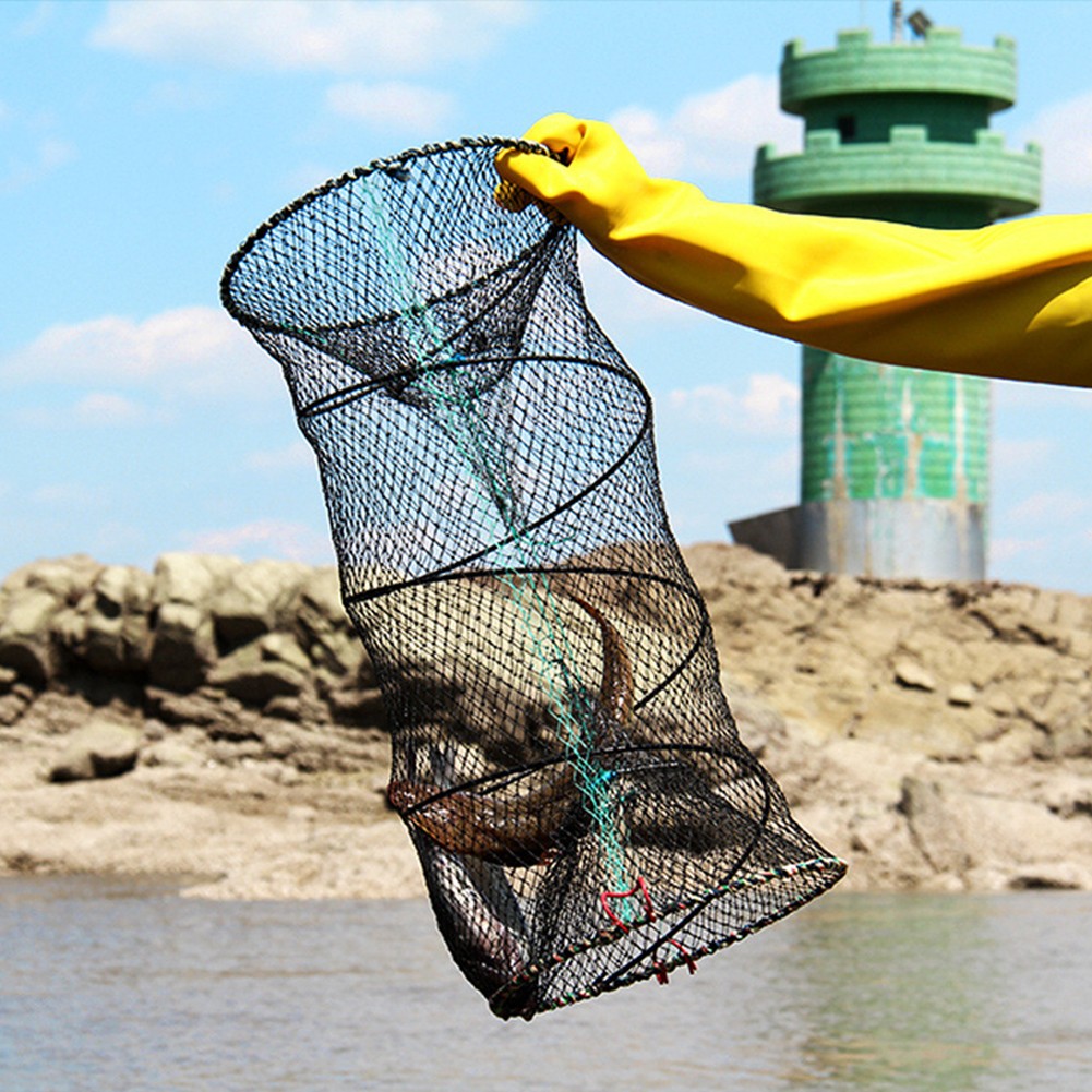 Foldable Fishing Trap Net with 24 Strands of Rope for Enhanced Strength