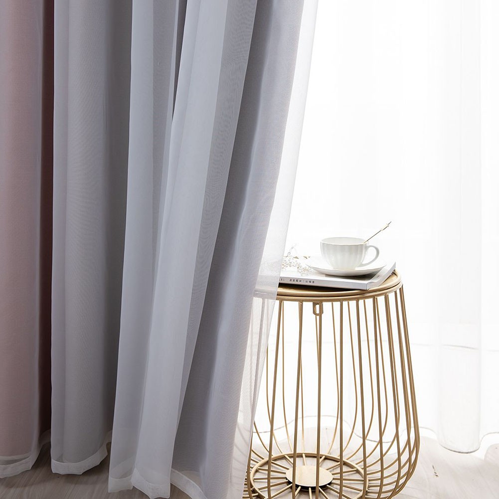 Vanne rideau transparent maille tulle fil de économies criblage voile porte chambre