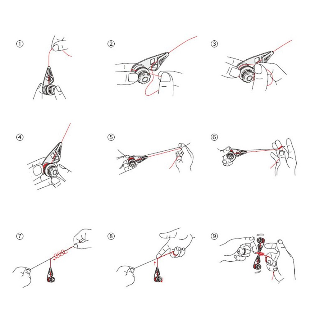 Bobbin Knotter 1Pcs For 0.3-3.0 PE Line Luya Knotter Multi-function Knot