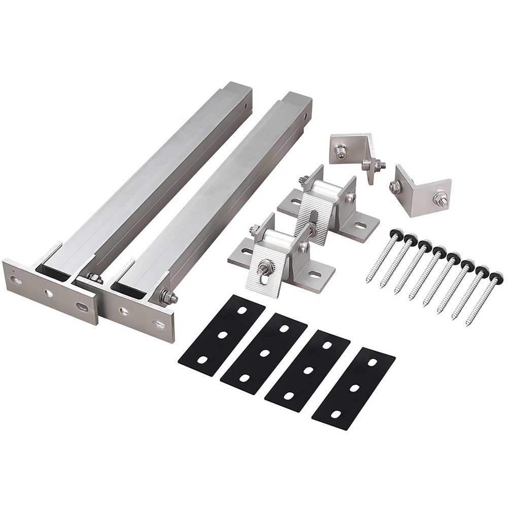 Adjustable Short Brackets Aluminum Alloy End Clamp Kit Silver Brand New - Photo 3/12