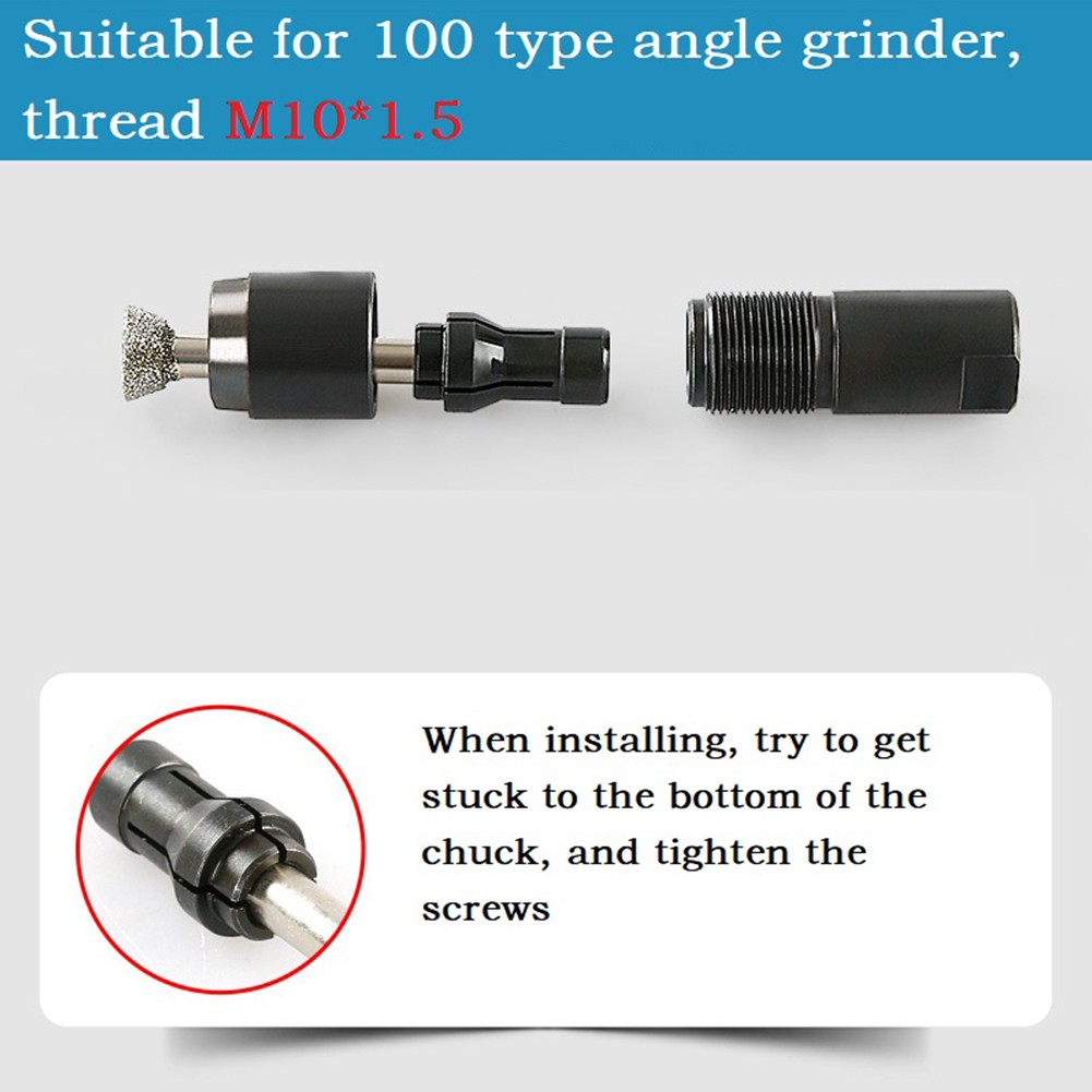 Adaptador modificado para amoladora angular tipo 100 a mandril de amoladora recta rosca M10 - Imagen 52 de 54