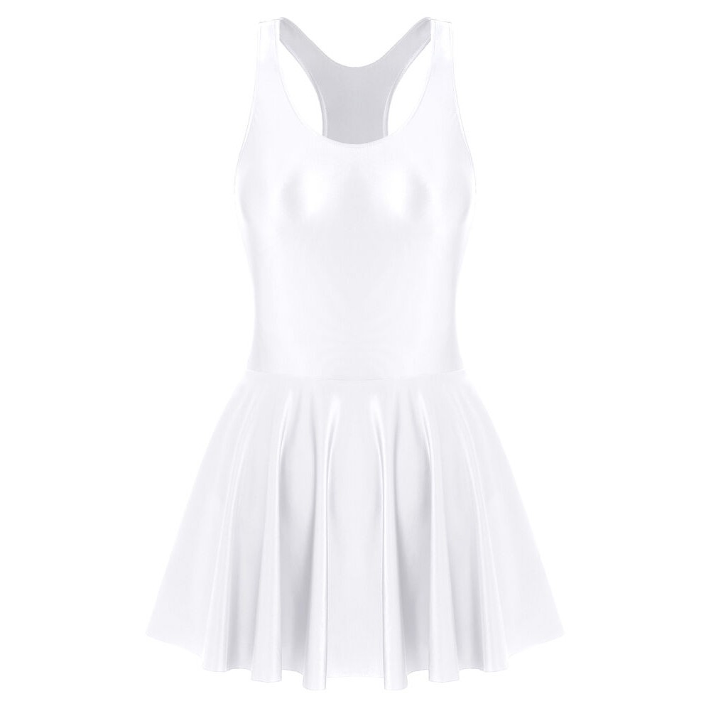 Brandneu Bademode weiblich glänzend Nachthemd Pyjama dehnbar ärmellos - Bild 36 von 71