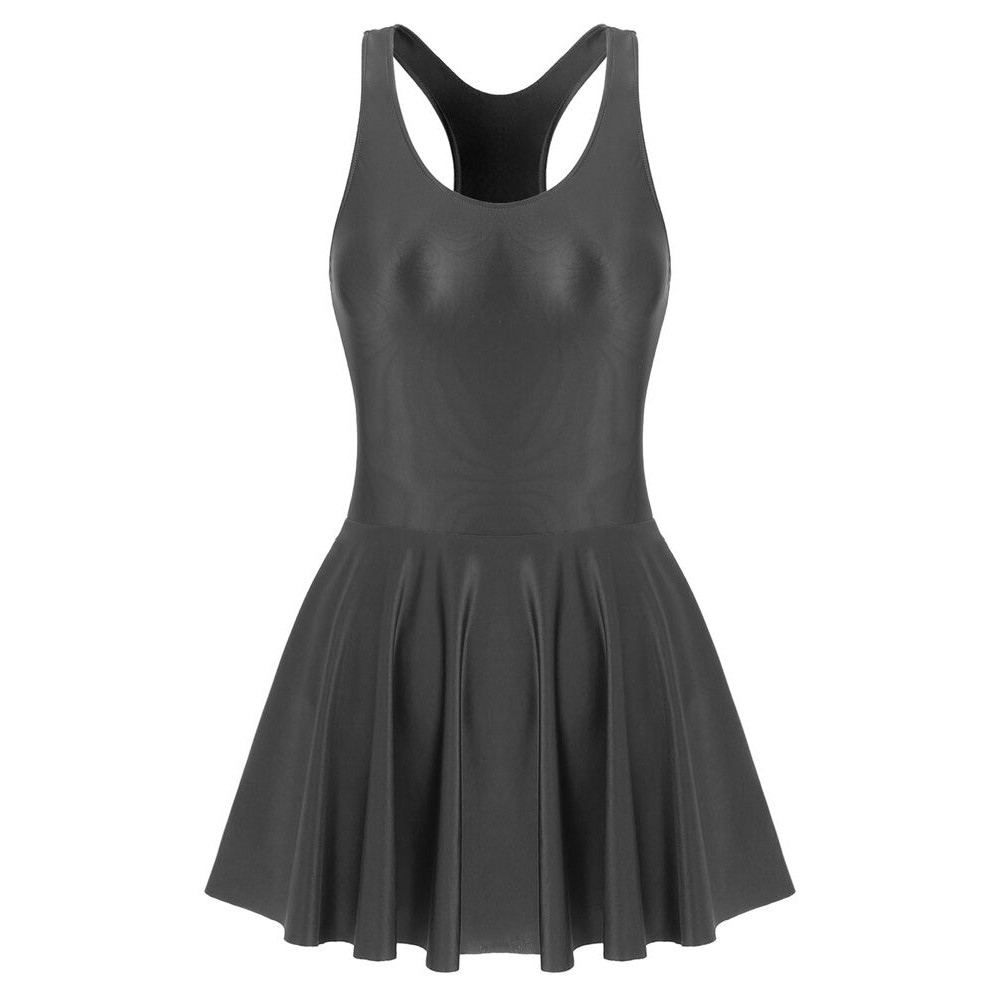 Brandneu Bademode weiblich glänzend Nachthemd Pyjama dehnbar ärmellos - Bild 34 von 71