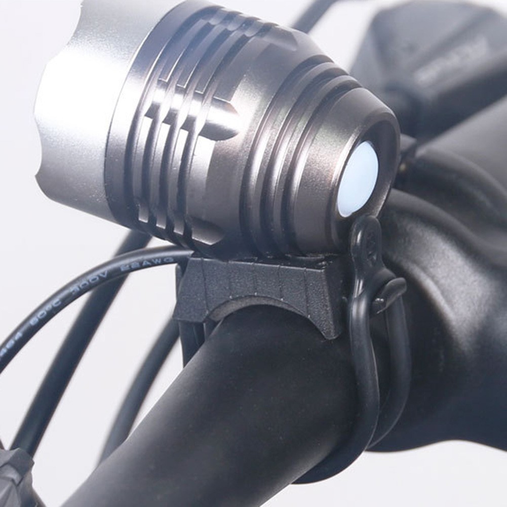 Clip Luce Bici Fascia Gel Luce LED Faro Bicicletta Elastico Manubrio - Foto 31 di 46